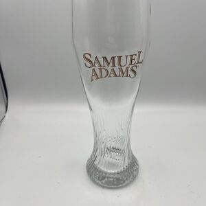 2018 Samuel Adams 9+ Inch Tall Clear Pilsner Beer Glass w Gold Rim and Logo